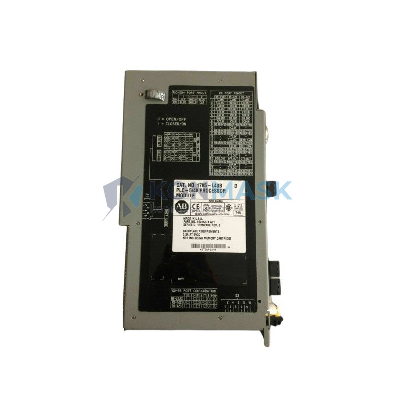 Allen-Bradley 1785-V40L PLC-5 Processor Family - Technical Label and Specifications