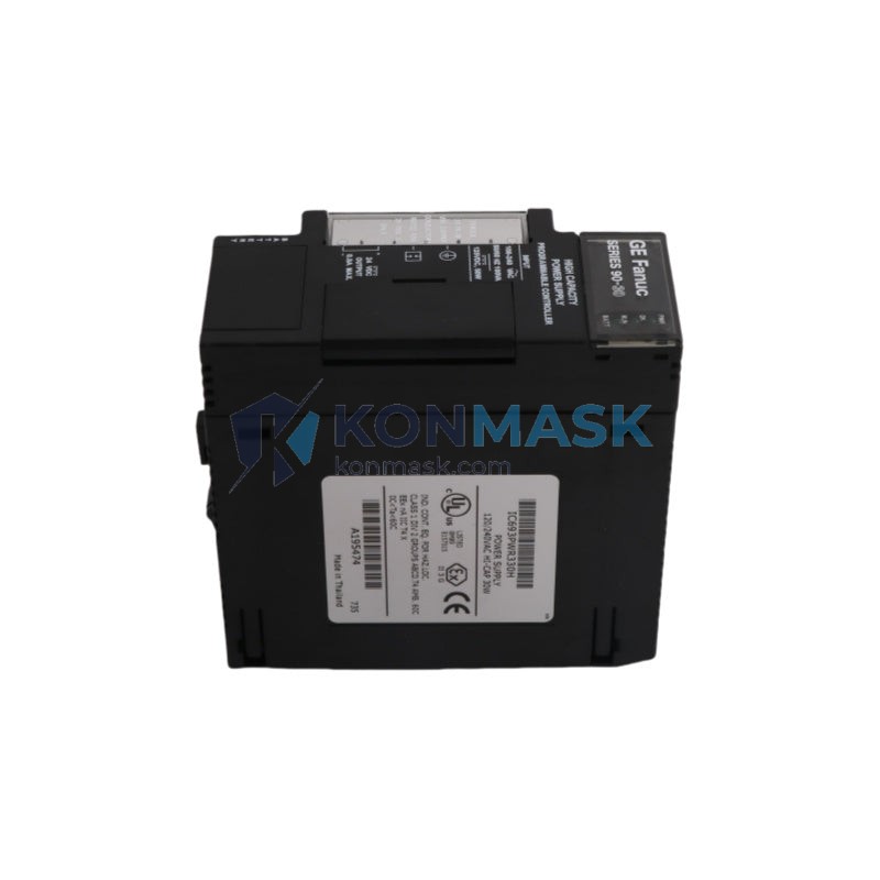 GE (General Electric) IC693PWR330 Series 90-30 PLC - Front Panel and Connectivity View