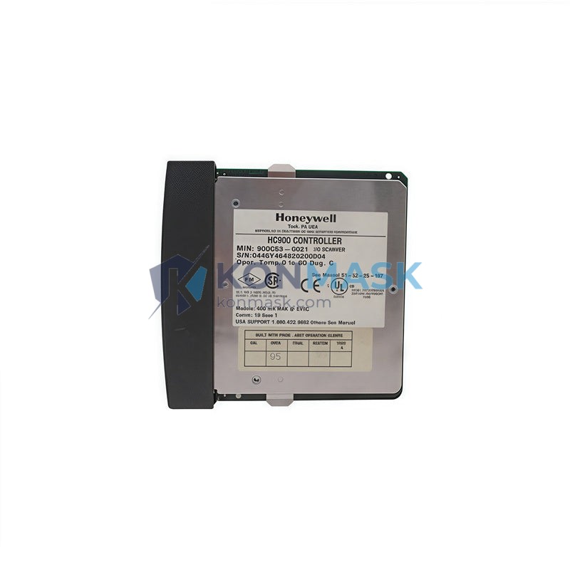 Honeywell 900C53-0021 HC900 Hybrid DCS Controller - Front Panel and Connectivity View