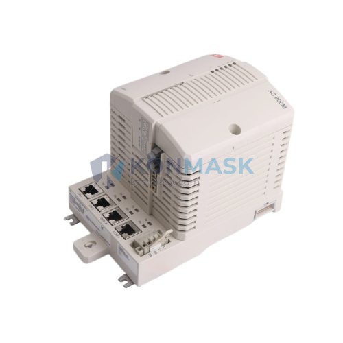 ABB PM856AK01 3BSE066490R1 AC 800M Controller - Front Panel and Connectivity View