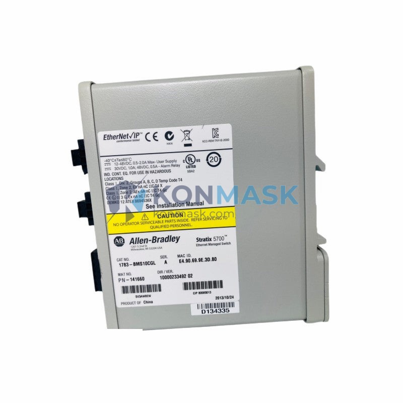 Allen-Bradley 1783-BMS10CGL STRATIX 5700 - Technical Label and Specifications
