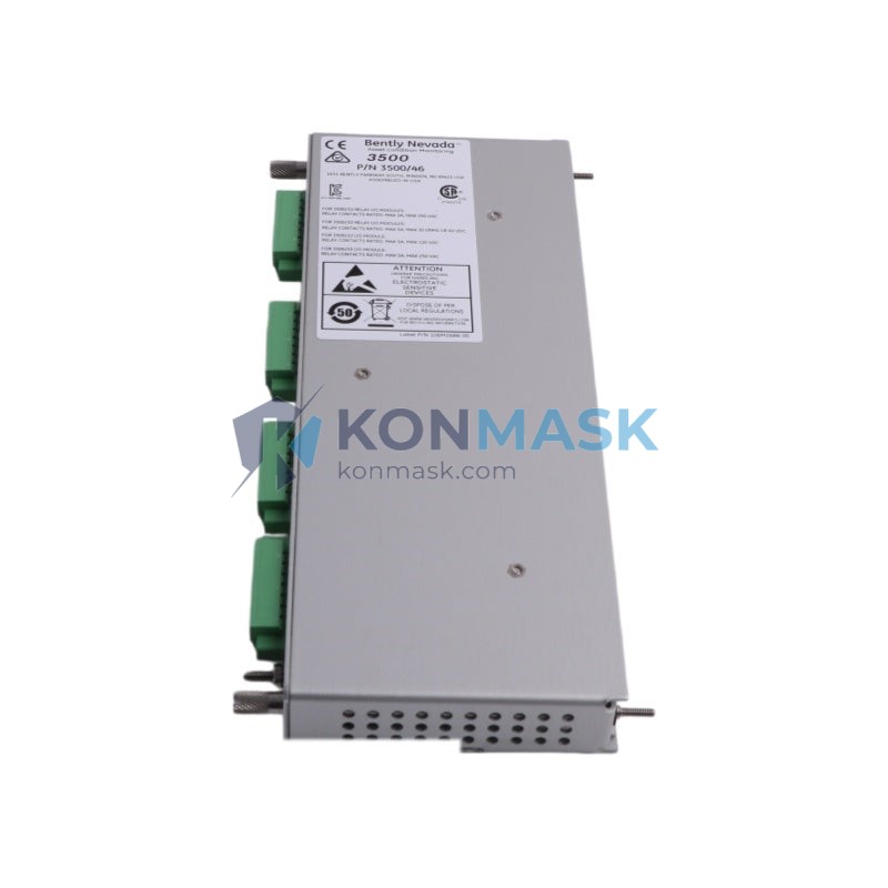 Bently Nevada 169459-01 3500 Machinery Protection System - Technical Label and Specifications