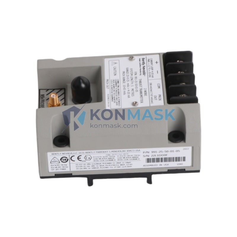 Bently Nevada 991-25-50-01-05 3300 Proximitor System - Technical Label and Specifications