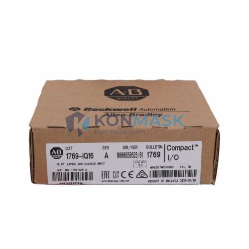 Allen-Bradley 1769-IQ16 CompactLogix 1769 Compact I/O - Front Panel and Connectivity View