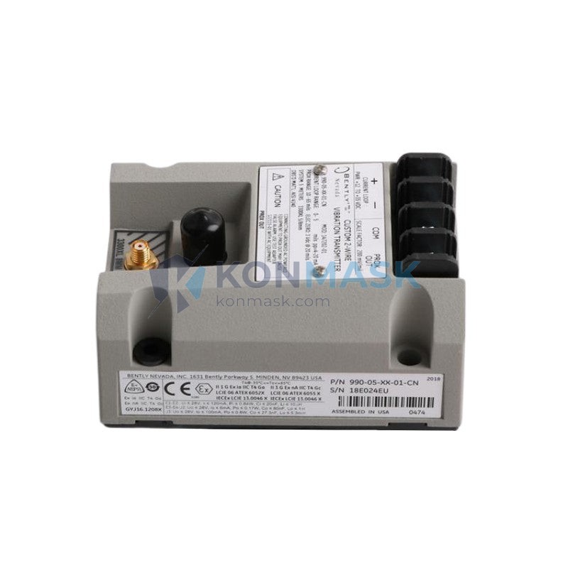 BENTLY NEVADA 990-05-XX-01-CN - Front Panel and Connectivity View
