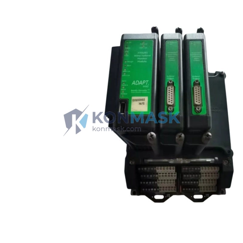 Bently Nevada 175794-01 3500 Machinery Protection System - Front Panel and Connectivity View