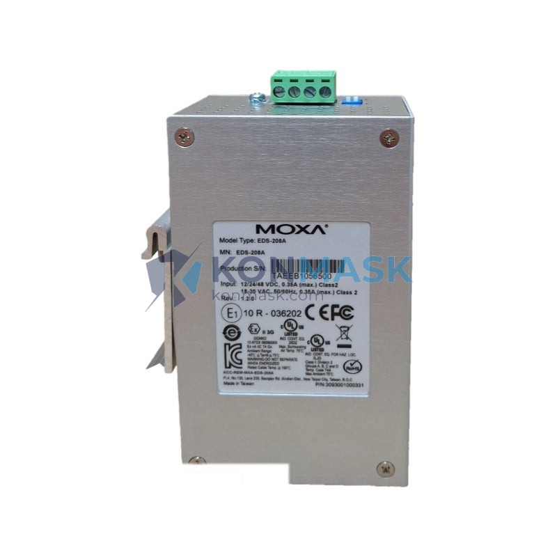 Moxa EDS-208A EDS (Ethernet Device Server) Series - Technical Label and Specifications