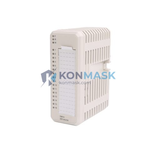 ABB DI814 3BUR001454R1 - Front Panel and Connectivity View