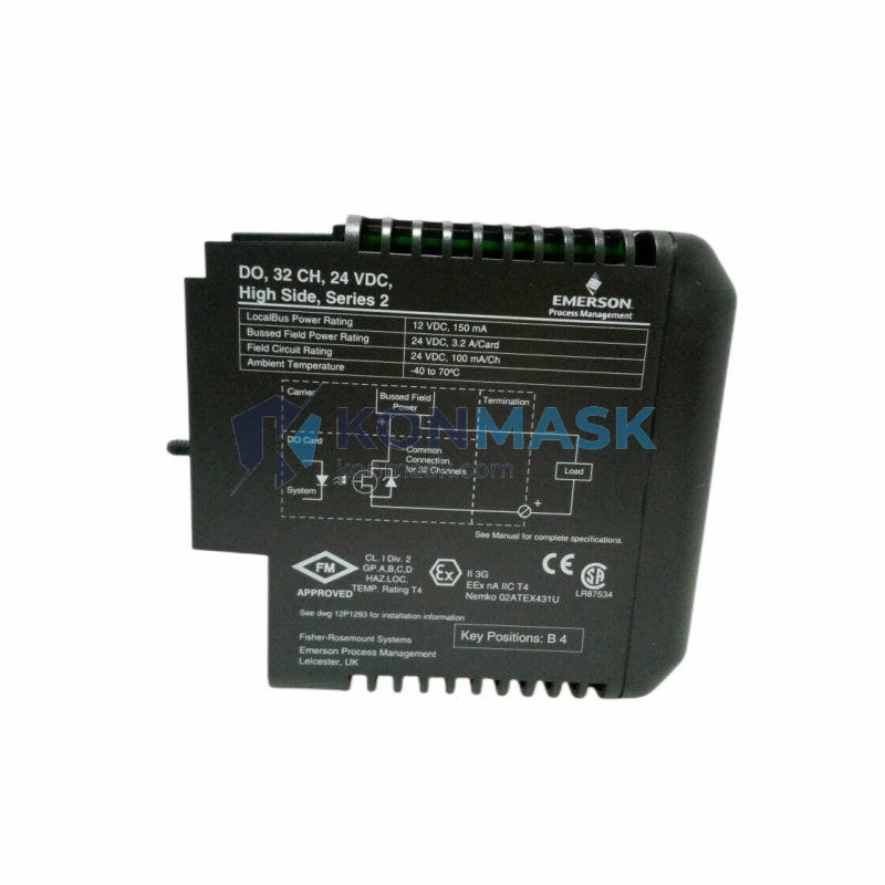 EMERSON KJ3204X1-BA1 12P3275X032 - Technical Label and Specifications