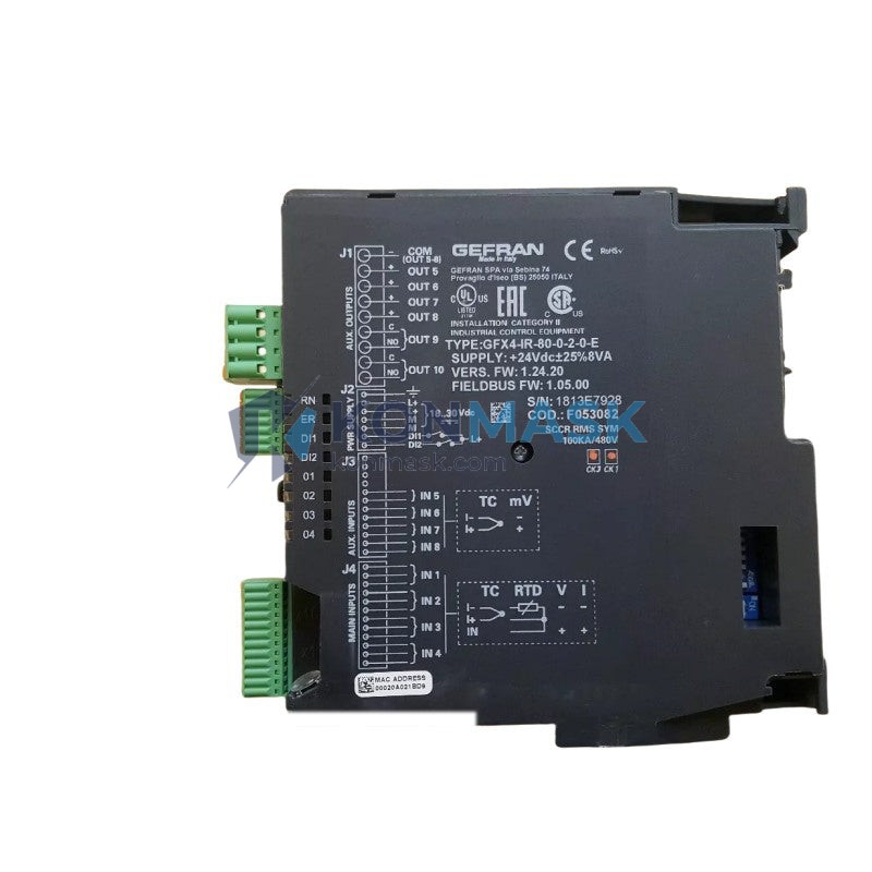 GEFRAN GFX4-IR-80-0-2-0-0 - Front Panel and Connectivity View