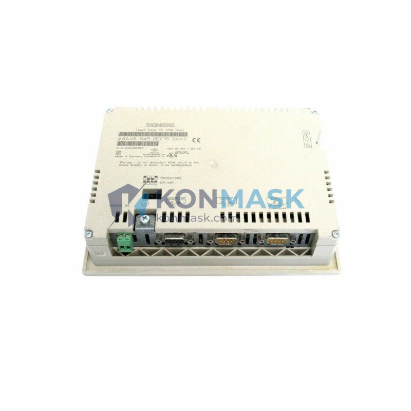 SIEMENS 6AV6545-0BC15-2AX0 SIMATIC TP 170B Color - Front Panel and Connectivity View