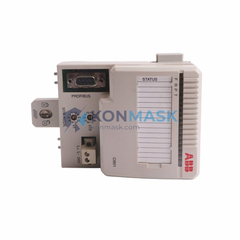 ABB CI801 3BSE022366R1 AC800M Controller Series - Front Panel and Connectivity View