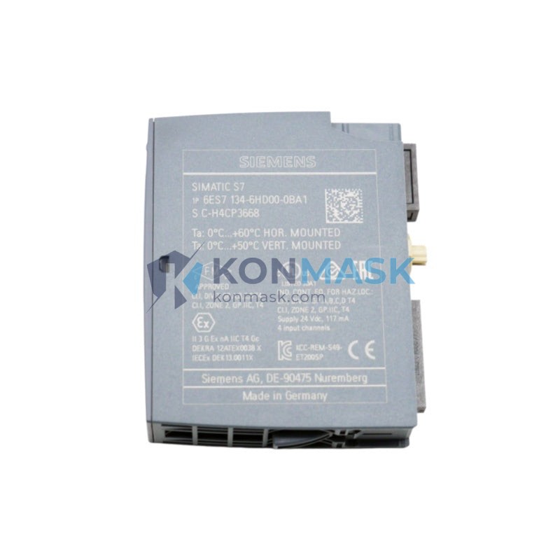 Siemens 6ES7134-6HD00-0BA1 SIMATIC ET 200SP - Front Panel and Connectivity View