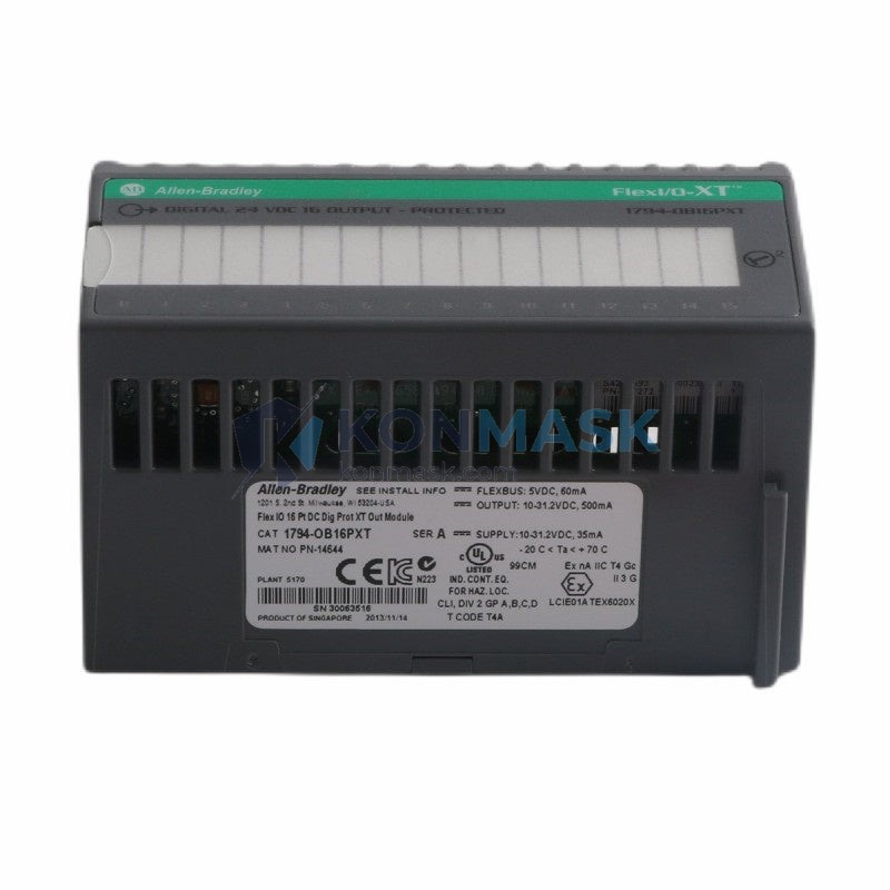 PLC 1794-OB16PXT FLEX I/O (1794 Series) - Technical Label and Specifications