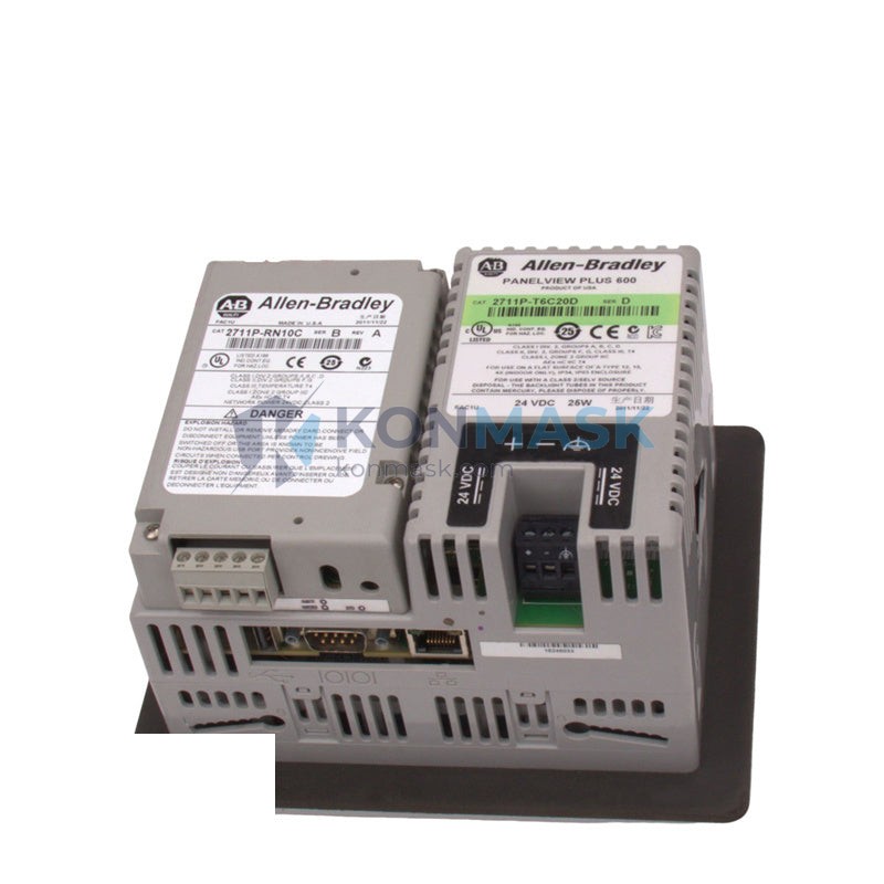 Allen-Bradley 2711P-RN10C - Front Panel and Connectivity View