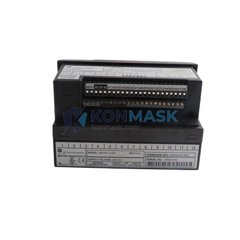 General Electric MMII-PD-1-2-240 Motor Manager II (MMII) - Technical Label and Specifications