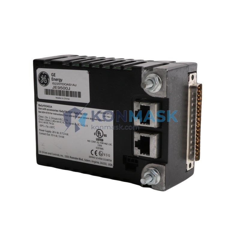 GE (Baker Hughes) IS220YDOAS1A Mark VIe I/O Pack - Front Panel and Connectivity View