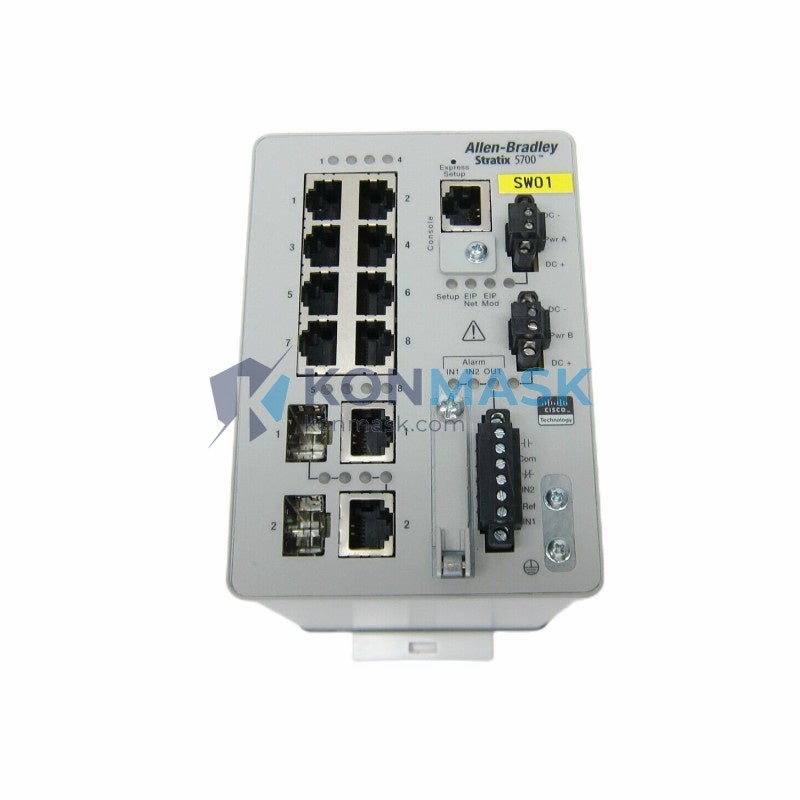 Allen-Bradley 1783-BMS10CGN Stratix 5700 - Front Panel and Connectivity View