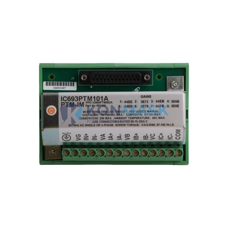 GE (General Electric) IC693PTM101A - Technical Label and Specifications