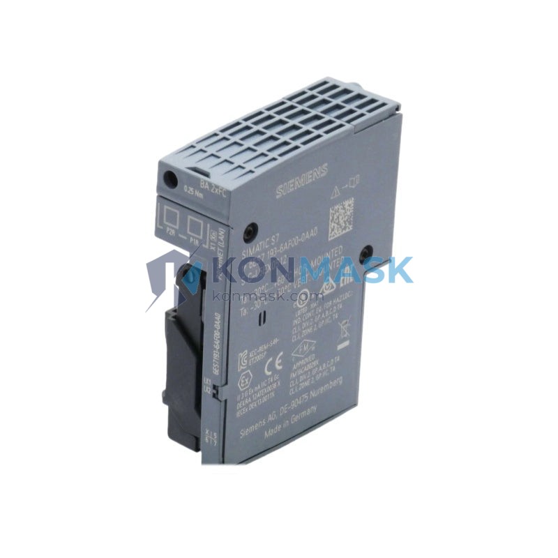 Siemens 6ES7193-6AF00-0AA0 SIMATIC ET 200SP - Front Panel and Connectivity View