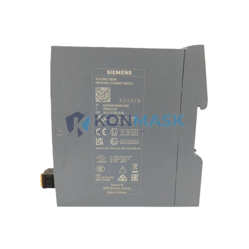 Siemens 6GK5208-0BA00-2AB2 SCALANCE X208 - Technical Label and Specifications