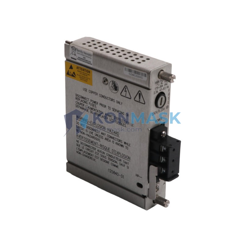 Bently Nevada 125840-01 3500 Machinery Protection System - Front Panel and Connectivity View