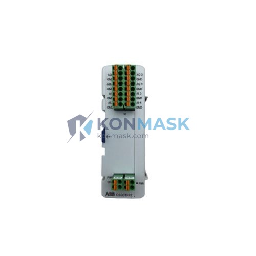 ABB DSQC1032-3HAC058665-001 DSQC IRC5 I/O Module Series - Front Panel and Connectivity View