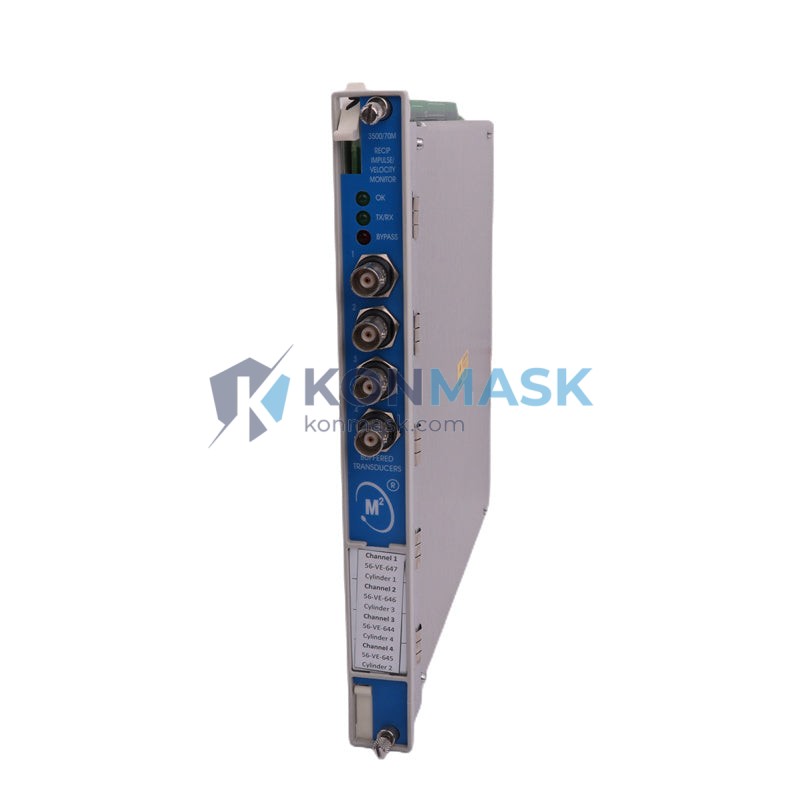 BENTLY NEVADA 3500/70M 176449-09 - Front Panel and Connectivity View