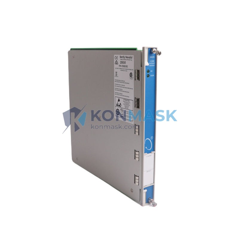 BENTLY NEVADA 3500/92 136180-01 - Front Panel and Connectivity View