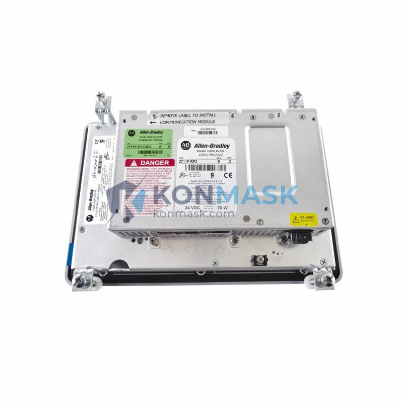 Allen-Bradley 2711P-RDK7C PanelView Plus 6 (PVP6) - Front Panel and Connectivity View
