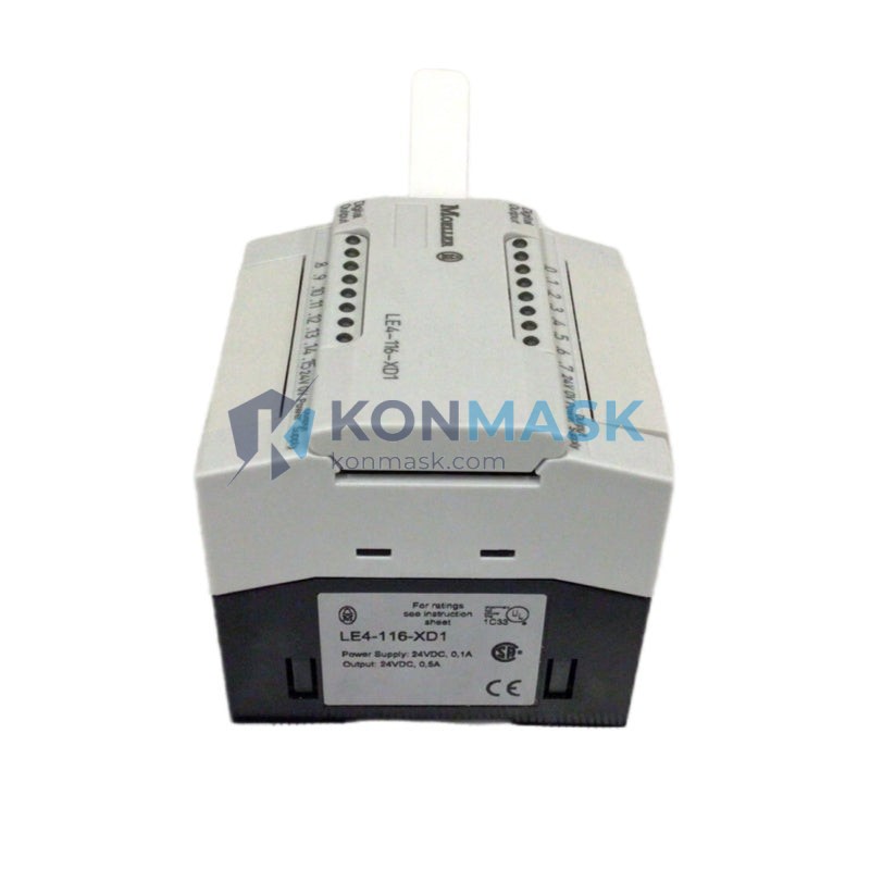 MOELLER LE4-116-DX1 Easy Series PLC Expansion - Technical Label and Specifications