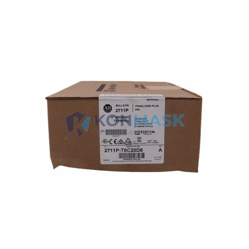 Allen-Bradley 2711P-T6C20D8 PanelView Plus 6 - Front Panel and Connectivity View